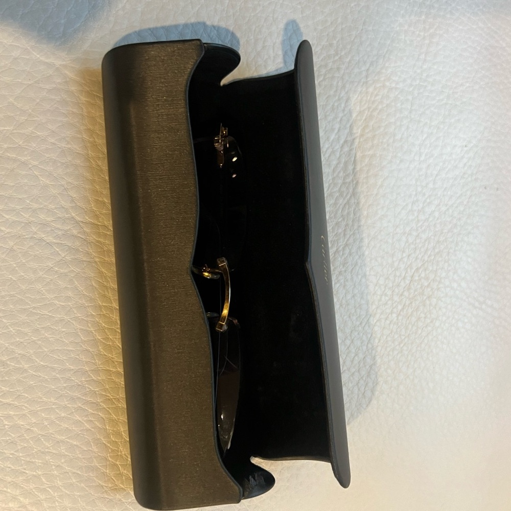 Cartier Black Sunglasses Classic Aviator Design - Picture 8 of 10